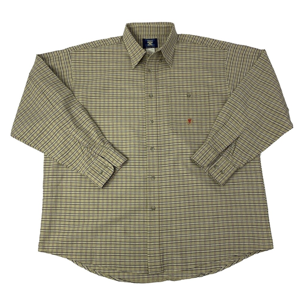 Twenty X Wrangler Men's Size 2XL Beige Long Sleeve Western Button Front Shirt